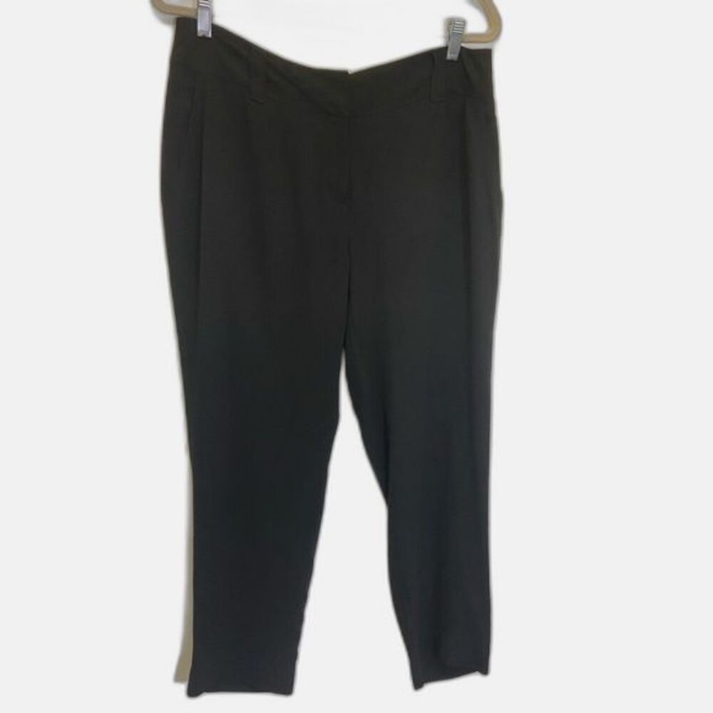 EILEEN FISHER - Silk Georgette Crepe Ankle Straight Leg Dress Pants - size 8